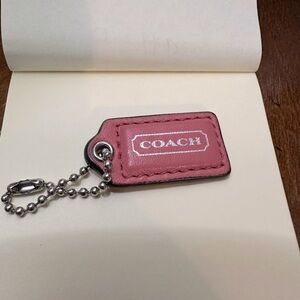 Coach Rose Keychain with Silver Accents